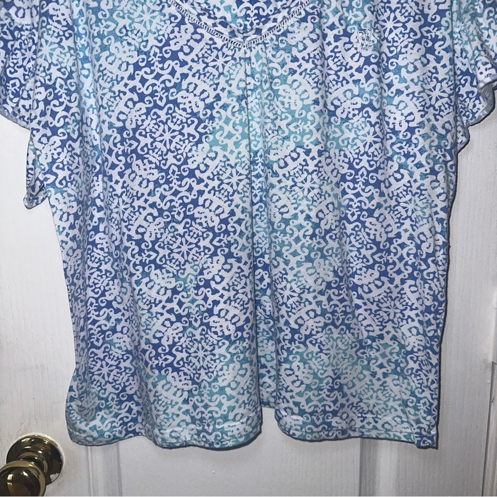 LAUREN Ralph Lauren Turquoise Women’s Top Size Large - Picture 6 of 9
